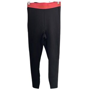 Outdoor Voices Coolmax lined black athletic scuba leggings logo waistband S